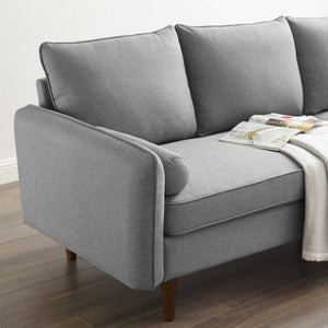 Naples Sectional - Light Gray Fabric
