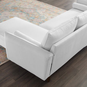 Naples Sectional - White Fabric