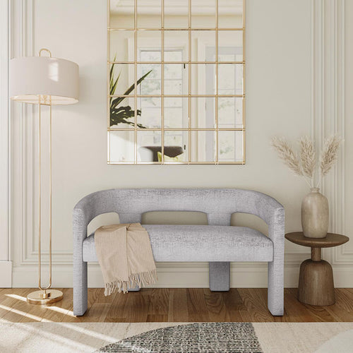 Ivy Upholstered Bench - Gray
