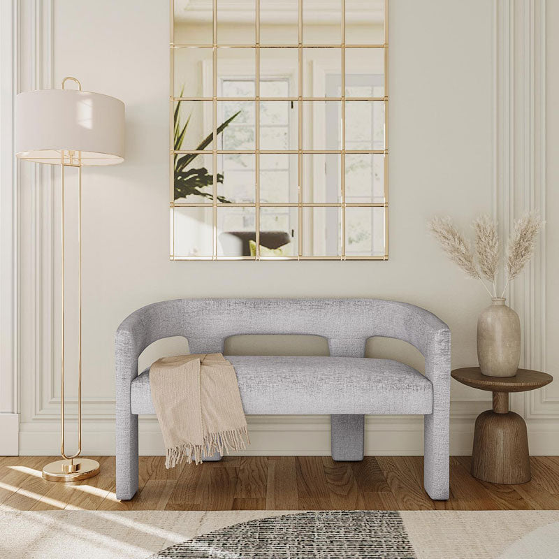 Ivy Upholstered Bench - Gray