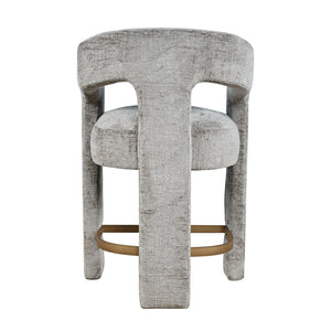 Ivy Upholstered Stool - Gray