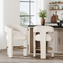 Load image into Gallery viewer, Ivy Upholstered Stool - Natural