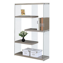 Load image into Gallery viewer, Dark Taupe Glass Bookcase