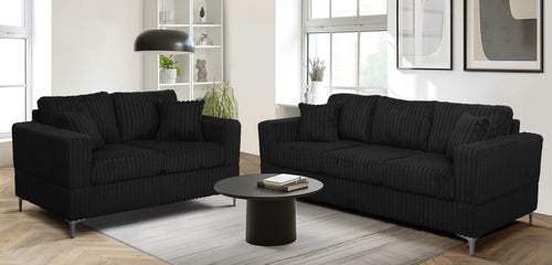 Vega Sofa/Loveseat - Black