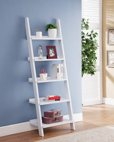 Ladder Bookcase - White