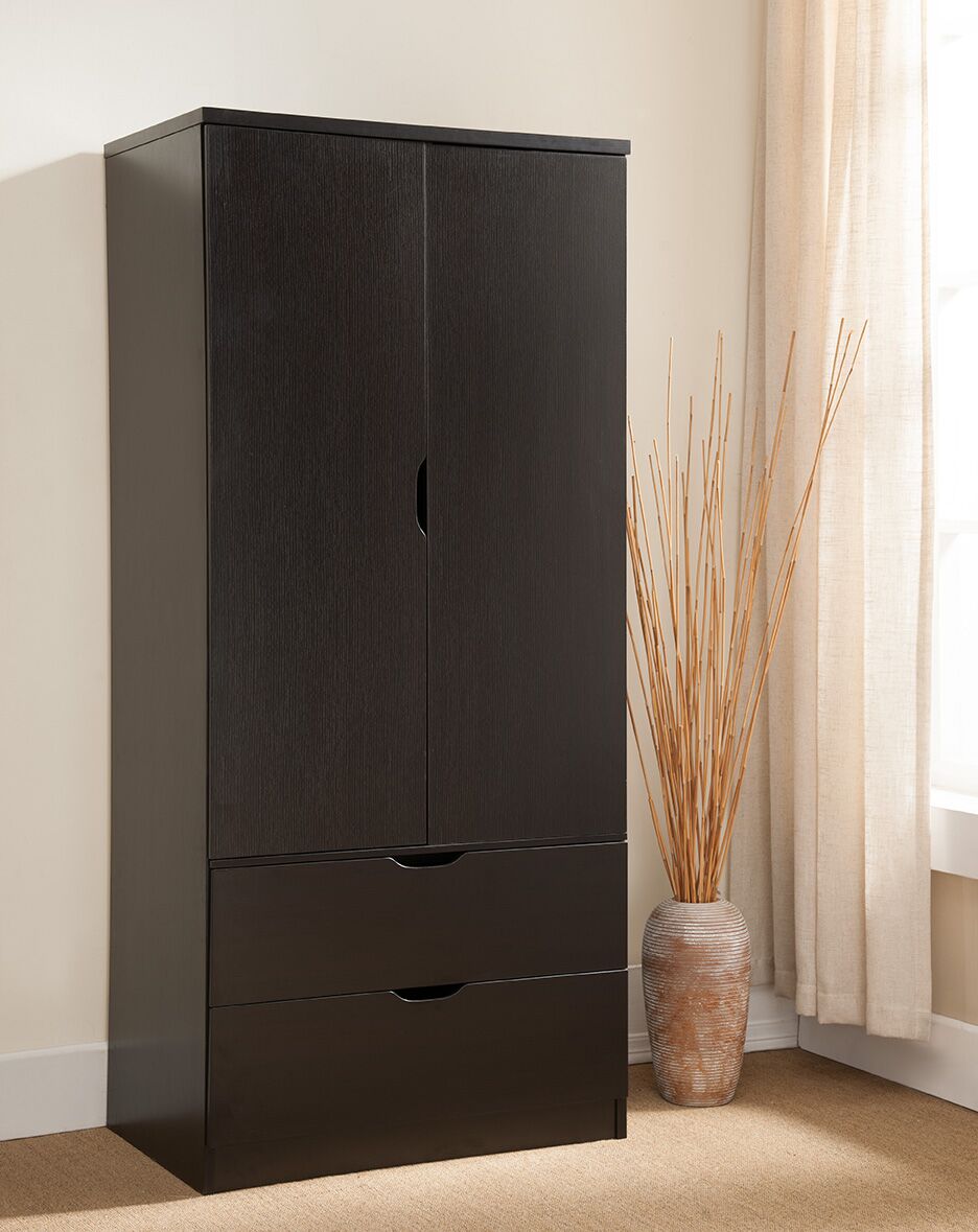 Red and shop black wardrobe